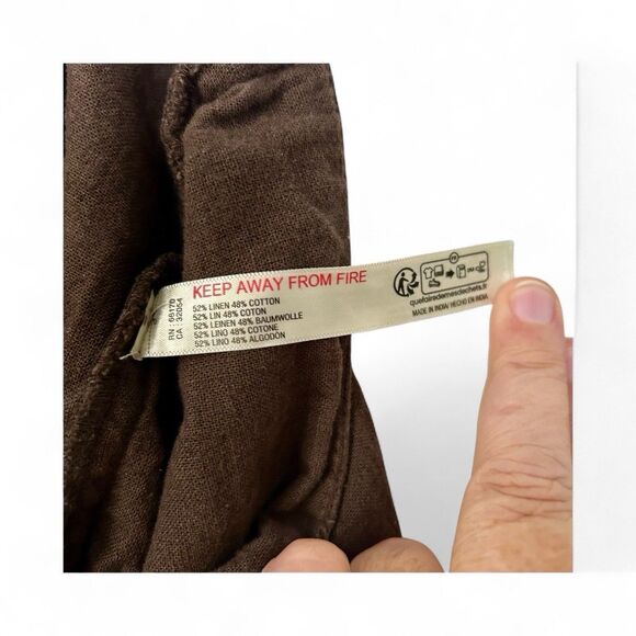 Free-est Pants Size XL, Women’s, Brown, Linen Cotton, Barrel Leg - Picture 5 of 5